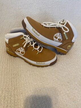 Timberland Women's Euro Hiker Shell Toe Boots Wheat/White A2759 Size 10